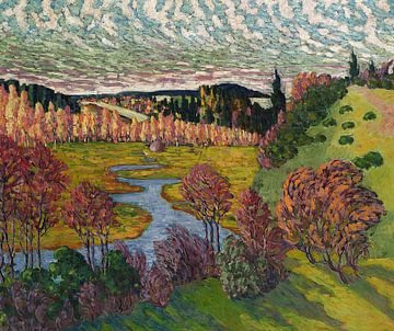 Konrad Mägi - Herfstlandschap (1912) van Peter Balan