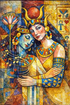 Gemälde der ägyptischen Göttin Hathor. von Johannes