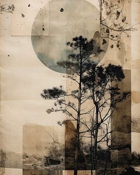 Collage Wabi-sabi in aardetinten