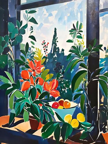 Window In The Garden Style Henri Matisse