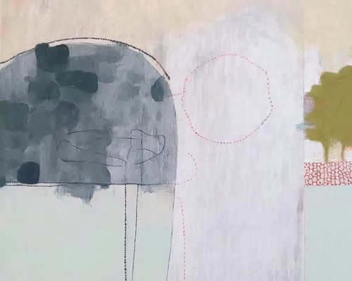 Minimalistische Kunst in Pastellfarben