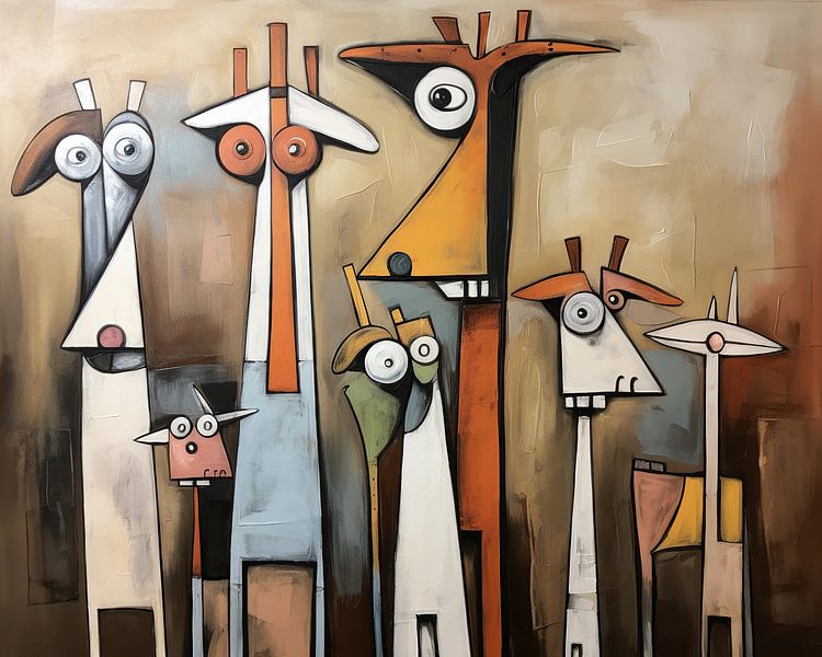 Famille de chiens par Peintures accrocheuses