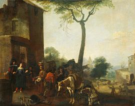 Het oogsten van de wijnstokken, Pieter Bodding van Laer