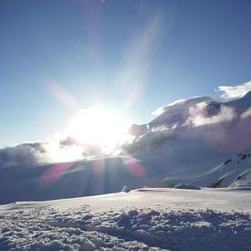 Sneeuwlandschap met felle zon von Dempsey Cappelle
