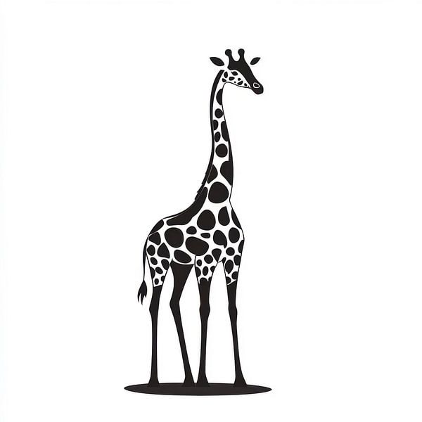 Elegante Giraffe in Schwarz-Weiß von Poster Art Shop
