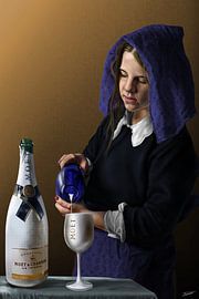 La laitière en harmonie bleue