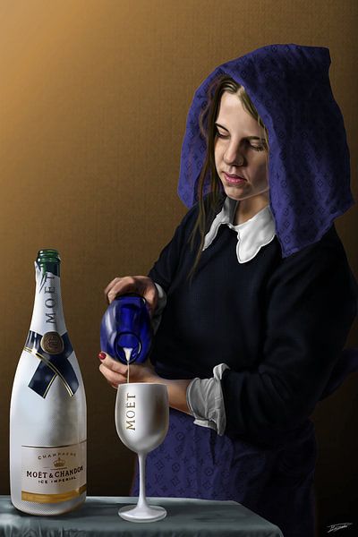 Das Milchmädchen in Blue Harmony von Ferrando