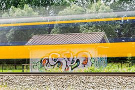 Sneltrein richting Dordrecht von Henk Hartzheim