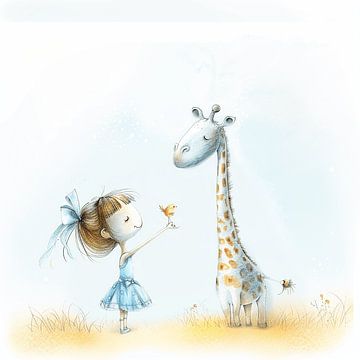 Das Mädchen und die Giraffe - 1 | Kinderzimmer von Karina Brouwer