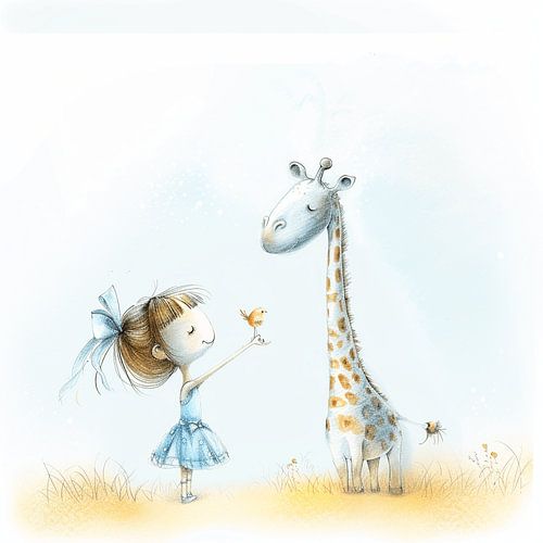 La fille et la girafe - 1 | Chambre d'enfant
