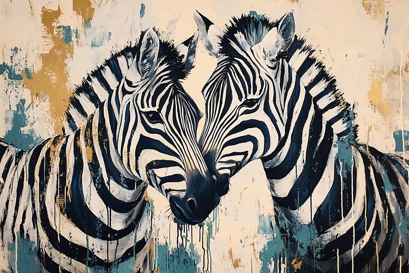 Zèbre moderne dans un dessin abstrait par Imperial Art House