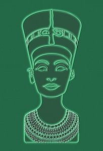 Nefertiti Egypte groen van Studio Mattie