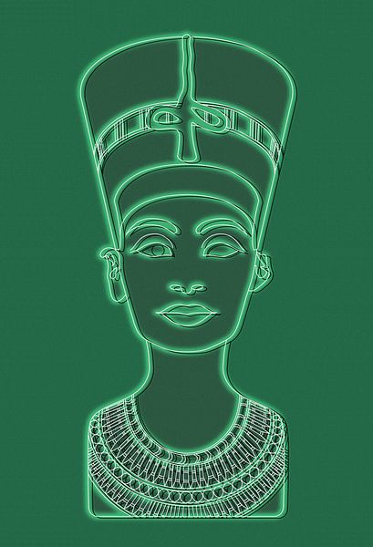 Nefertiti Egypte groen van Studio Mattie