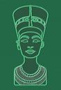 Nefertiti Egypte groen van Studio Mattie thumbnail
