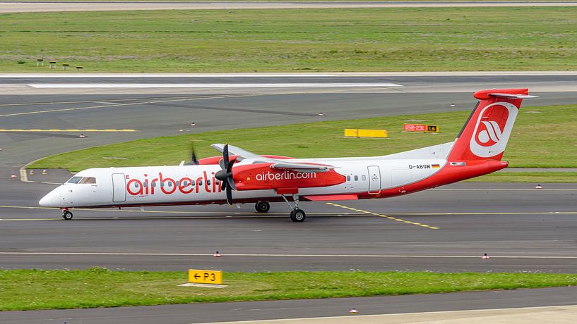 Air Berlin Bombardier Dash 8 passenger aircraft. by Jaap van den Berg