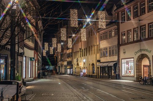 Erfurt Marktstraße met Kerstmis