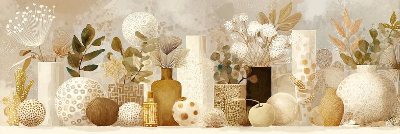 Elegant Blooms and Vases Display by Eye catching paintings