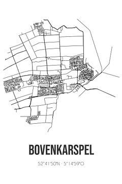 Bovenkarspel (Noord-Holland) | Landkaart | Zwart-wit van Rezona