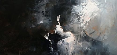 Modern Portret Schilderij | Edges of an Intimate Space