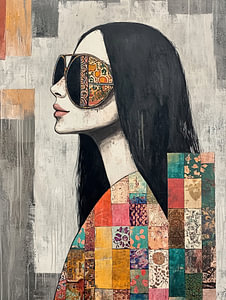 Frau mit Mosaik