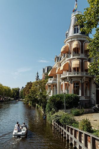 Orange marquis in summery Amsterdam