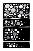 Noir et blanc Dots 4 Frames Horizontal