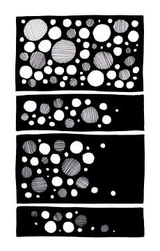Black and white Dots 4 Frames Horizontal by Patricia's Creations