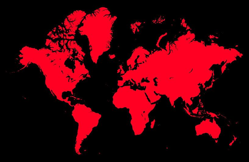 Die Welt im Jahr zweitausendzweiundzwanzig (rot) von Marcel Kerdijk