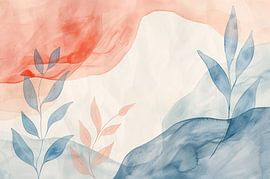 Abstrakte Natur in Aquarell von Art & Soul Creations