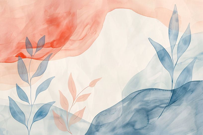 Abstract Natuur in Aquarel Kleuren van Art & Soul Creations