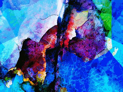 Modern, Abstract Digitaal Kunstwerk – Fall Across The Sky