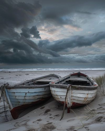 Boot unter Wolken