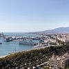 Malaga Spanien Hafen Übersicht von Marianne van der Zee