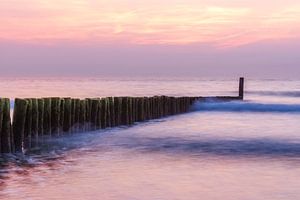 Zonsondergang strand Cadzand-Bad van Ellen Driesse