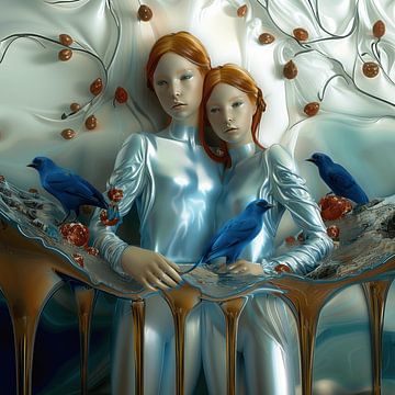 Redheaded sisters in a liquid world by Ton Kuijpers