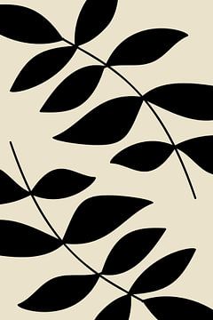 Feuilles noires botaniques de base no. 9 sur Dina Dankers