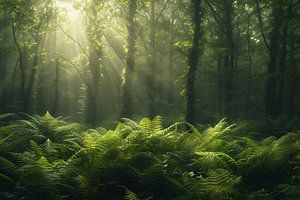 Magisches Licht im Wald