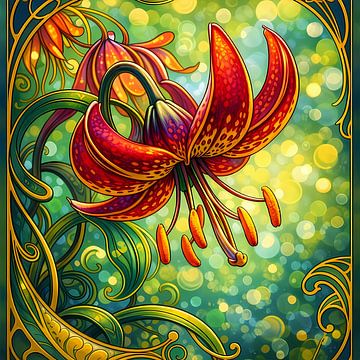 Lilien Jugendstil von Linda de Klein