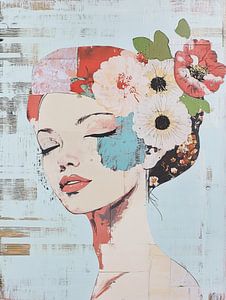 Frau mit Blumen | Frau Blumen