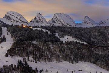 Winter evening in Toggenburg, Switzerland by Jan Schuler