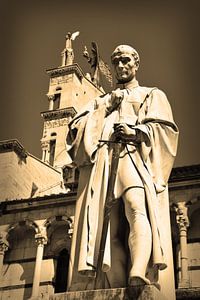 Toskana Italien Lucca Stadtzentrum Sepia