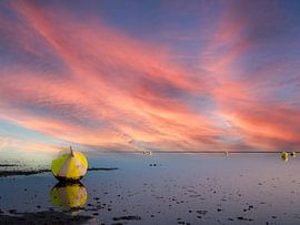 Boei in de Waddenzee op de Noordzee