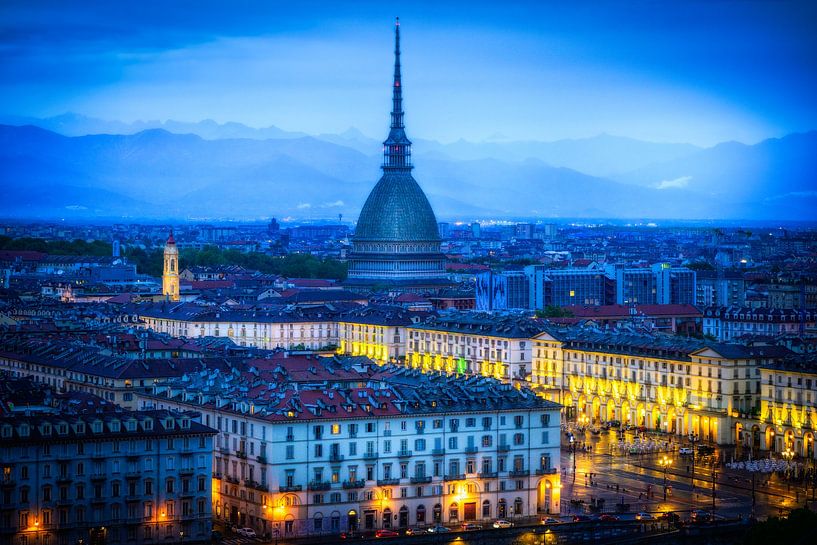 Blue Hour Majesty: Turin and the Mole Antonelliana by Bart Ros