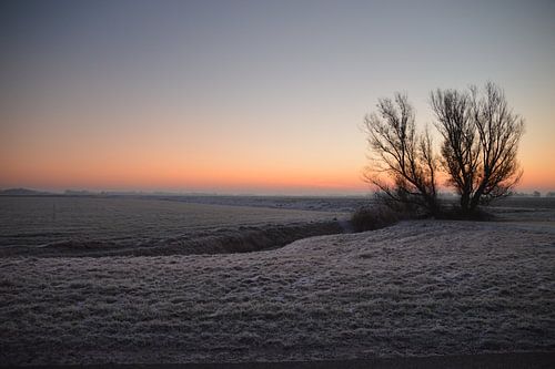 Holland winter landschap