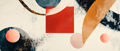 Abstracte compositie met geometrische vormen