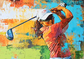 Golf | Vrouw met Golfclub