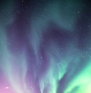 Nordlicht über den Lofoten in Norwegen