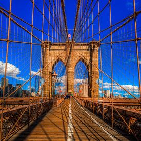 Brooklyn Bridge, New York City van Stewart Leiwakabessy