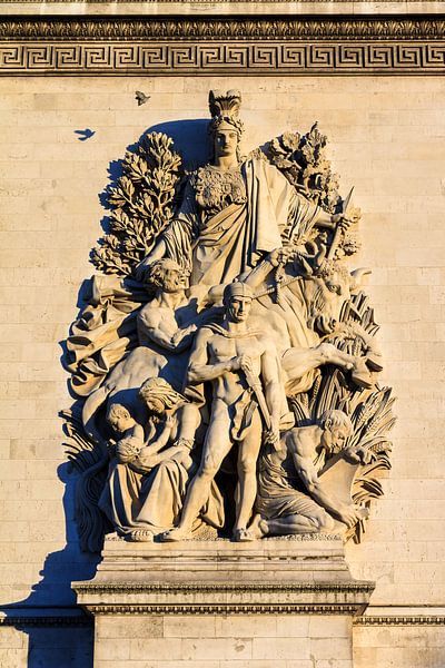 Arc de Triomphe Detail mit Taube von Dennis van de Water