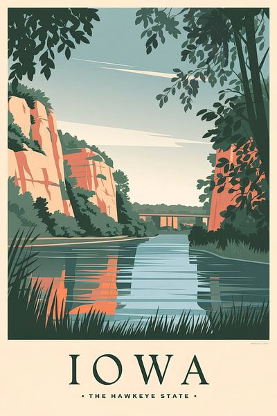 Iowa by Poster Art Shop